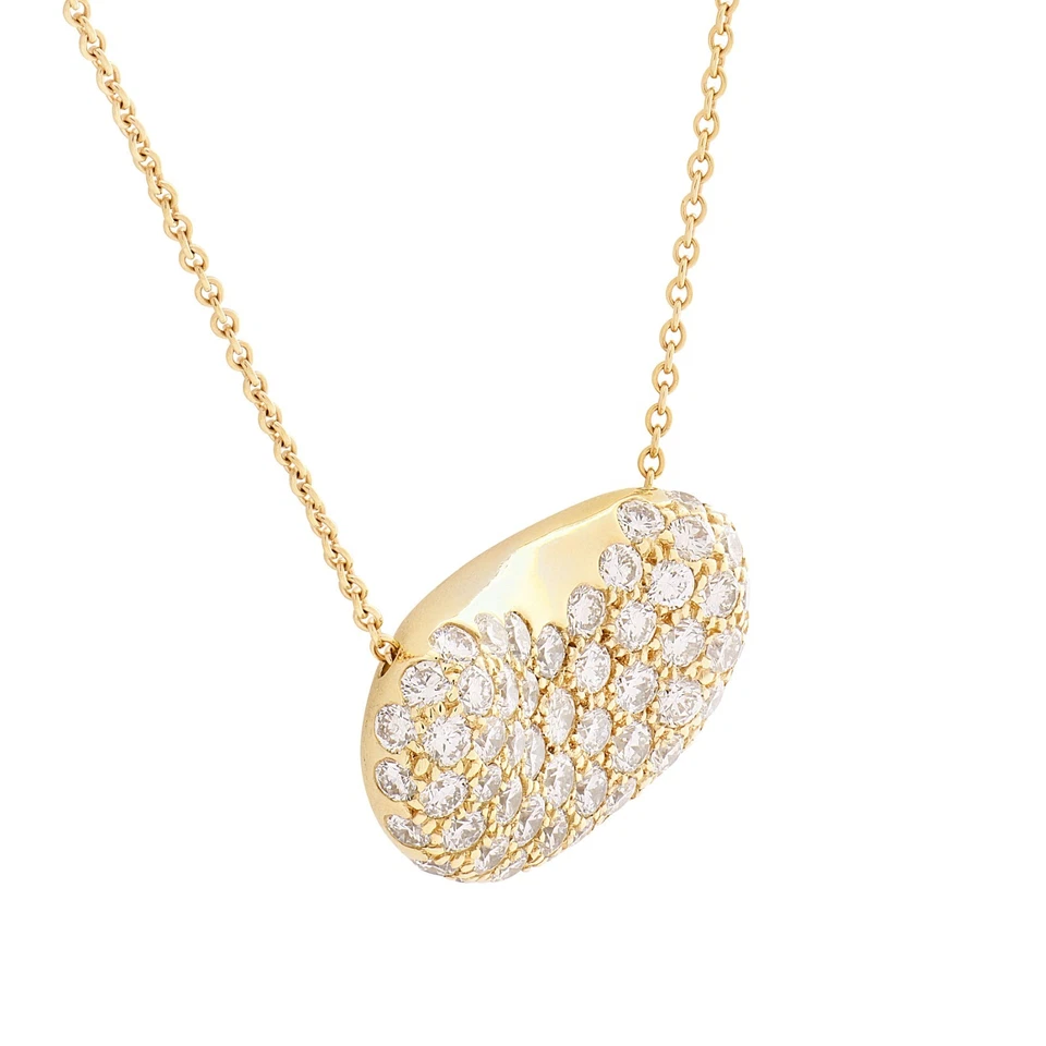 Tiffany & Co. Elsa Peretti Diamond Bean Pendant Necklace - Image 4 of 4