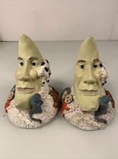 Baby Cow Jumped Over The Moon BookEnds Ceramic Nursery Decor