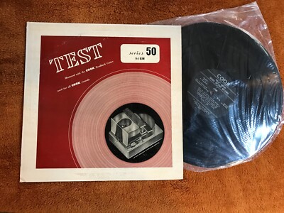 Cook Test Record Series 50 LP N-A beam 33 1/3 cross modulation red ...