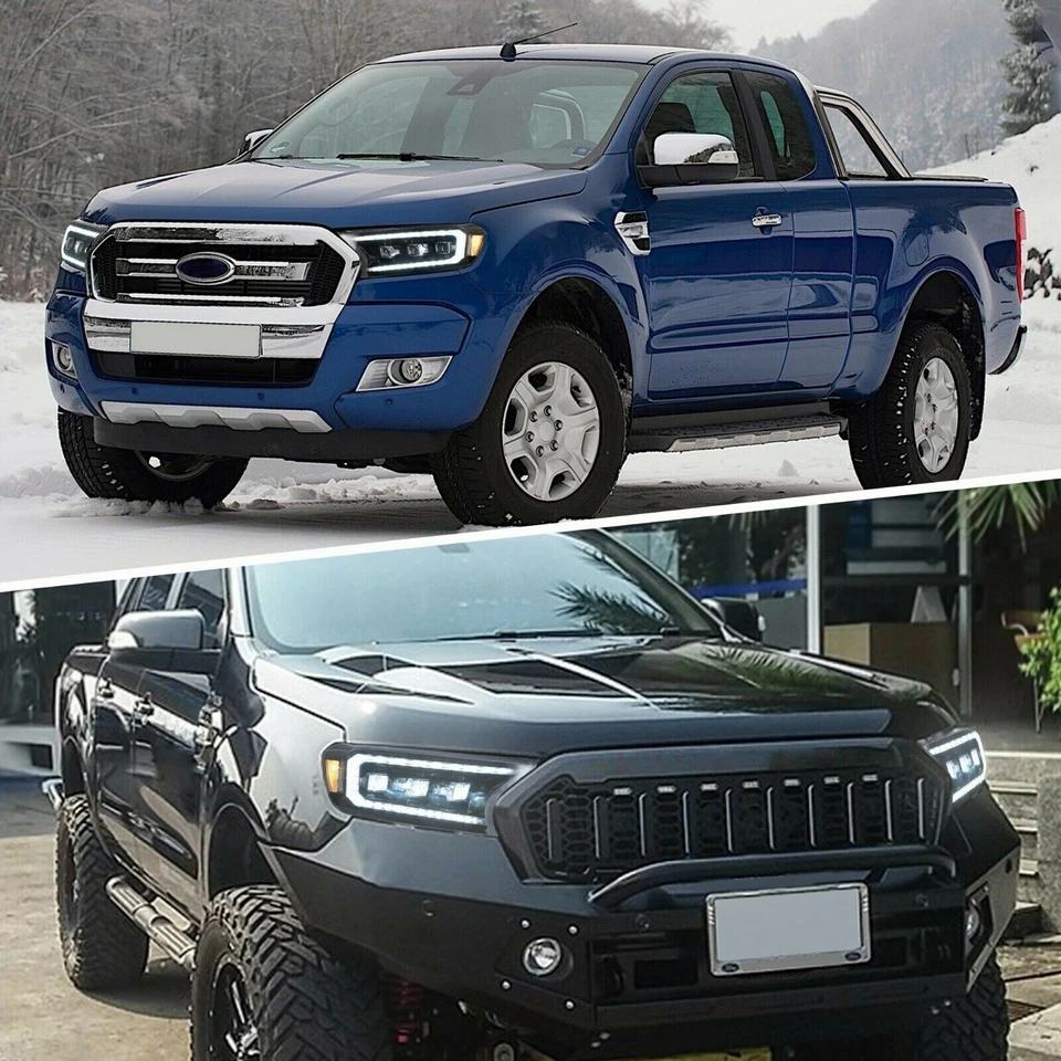 Matrix LED DRL Projector Headlights For 2016-2021 Ford Ranger PX2 PX3 Everest - Image 3 of 4