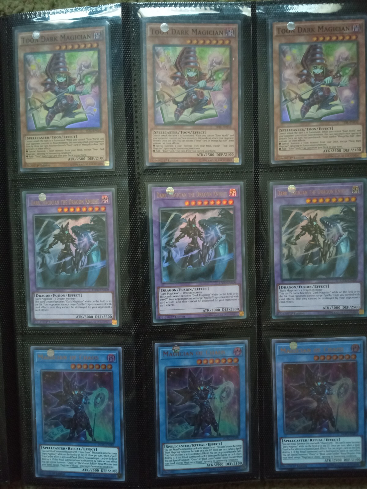 YuGiOh Blue Eyes White Dragon Dark Magician Girl Red Eyes B Binder
