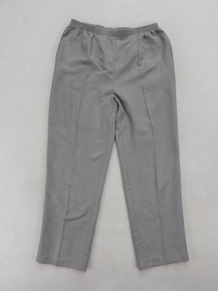 Pantalones para mujer Draper's & Damon talla L gris suave microfibra cintura elástica Foto 2 de 4