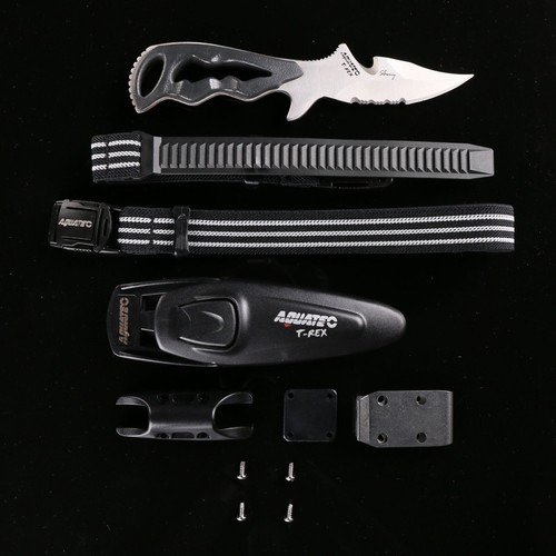 Aquatec Scuba Diving Knife Titanium (Non-magnetic) Point Tip BCD knife KN-200T - Picture 15 of 18