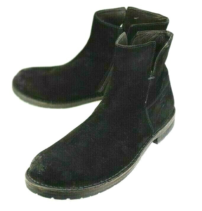 Boemos Men US12 Black Suede Side Zip Boots Work Dress Moto  display picture 2