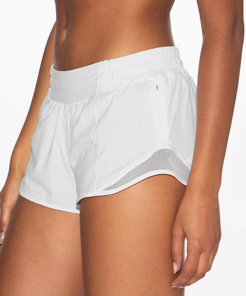 NEW LULULEMON Hotty Hot 2.5 LR Short 0 2 4 6 8 White