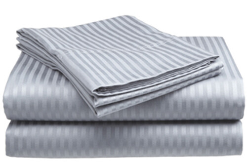 Luxurious 400 Thread Count Dobby Stripe Sheet Set 100% Cotton 9 Colors 4 Sizes - Picture 13 of 68