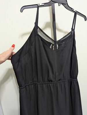 Lane Bryant Black Slip Dress Women’s 18 Midi Sleeveless Minimalist Plus Size Lane Bryant Plus Size Dresses for Women for sale | eBay main image 4