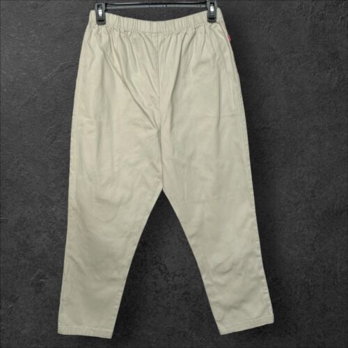 Woman Within Classic Fit Chino Pants Women Size L Beige Pockets Pull-On - Picture 5 of 12