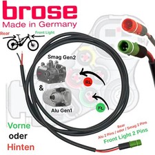 BROSE Ebike Fahrrad Motor Anschluss Lichtkabel LED Scheinwerfer / Rücklicht 