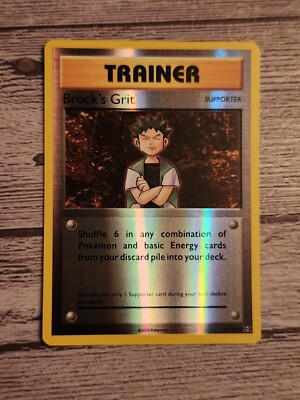 Brocks Grit - Evolutions - 74/108 Rev Holo  Trainer Supporter Rare Card 