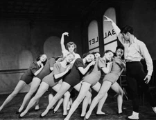 Nancy Walker standing among a group unspecified dancers American a- Old Photo