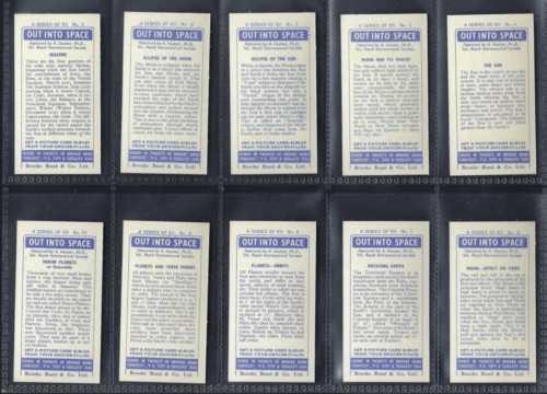 BROOKE BOND - OUT INTO SPACE ("ISSUED IN") - FULL SET OF 50 CARDS - Picture 6 of 10