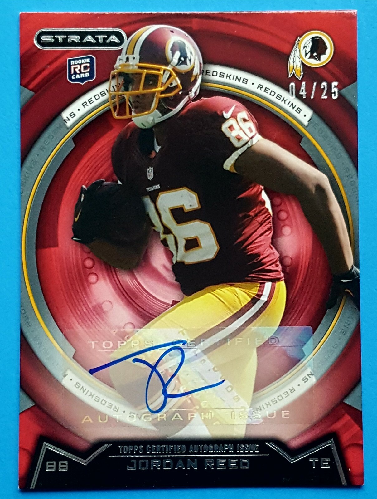 Jordan Reed Topps Strata #147 Autograph-Ruby