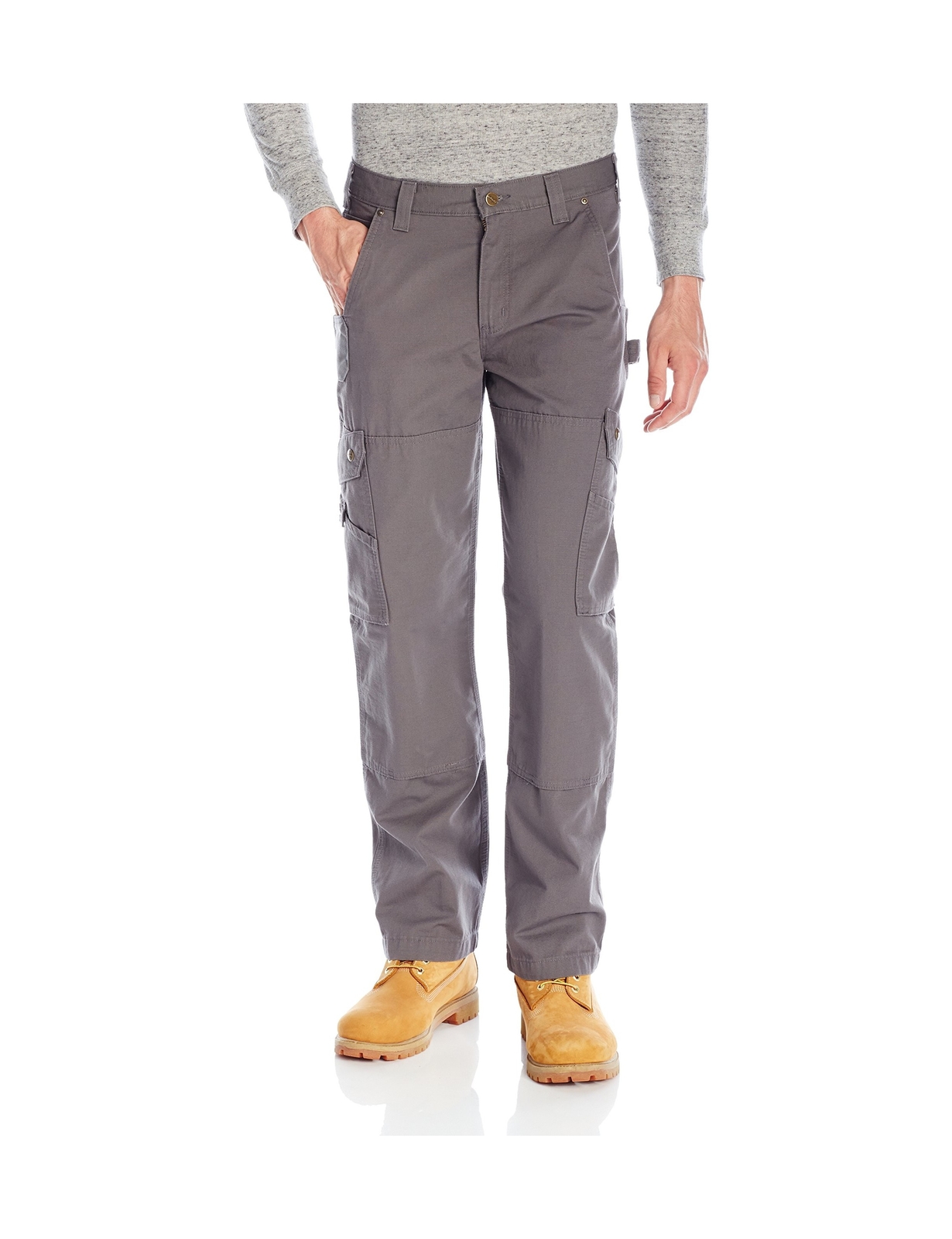 CARHARTT UOMO uomo in cotone ripstop Relaxed Fit Lavoro Pantaloni Tinta Unita Pantaloni Ghiaia CARHARTT UOMO uomo in cotone ripstop Relaxed Fit Lavoro Pantaloni Tinta Unita Pantaloni Ghiaia