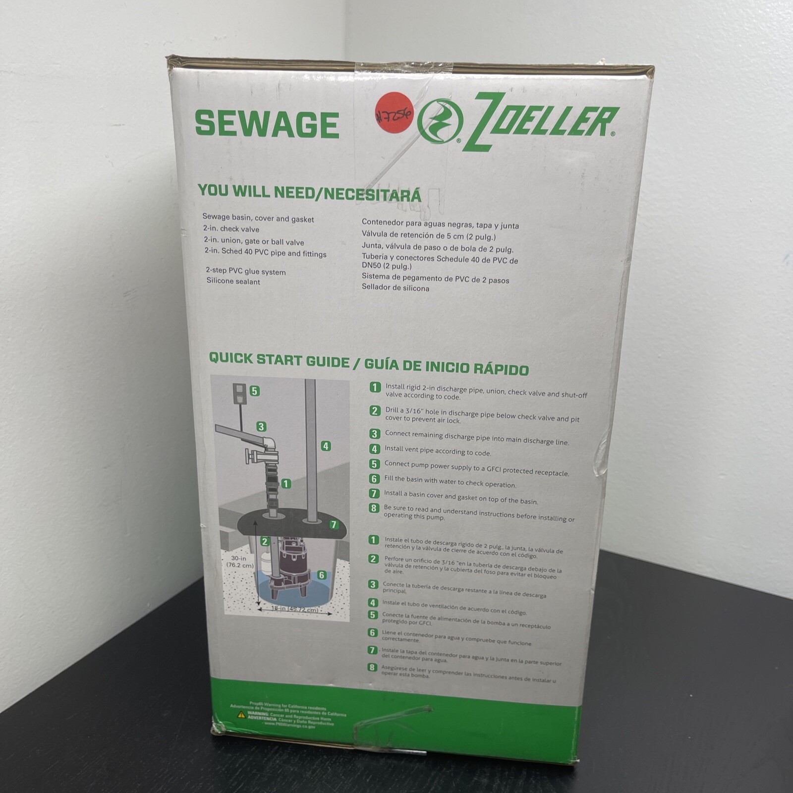 Zoeller 1263 1/2HP 103GPM Cast Iron Submersible Sewage Sump Pump (8599