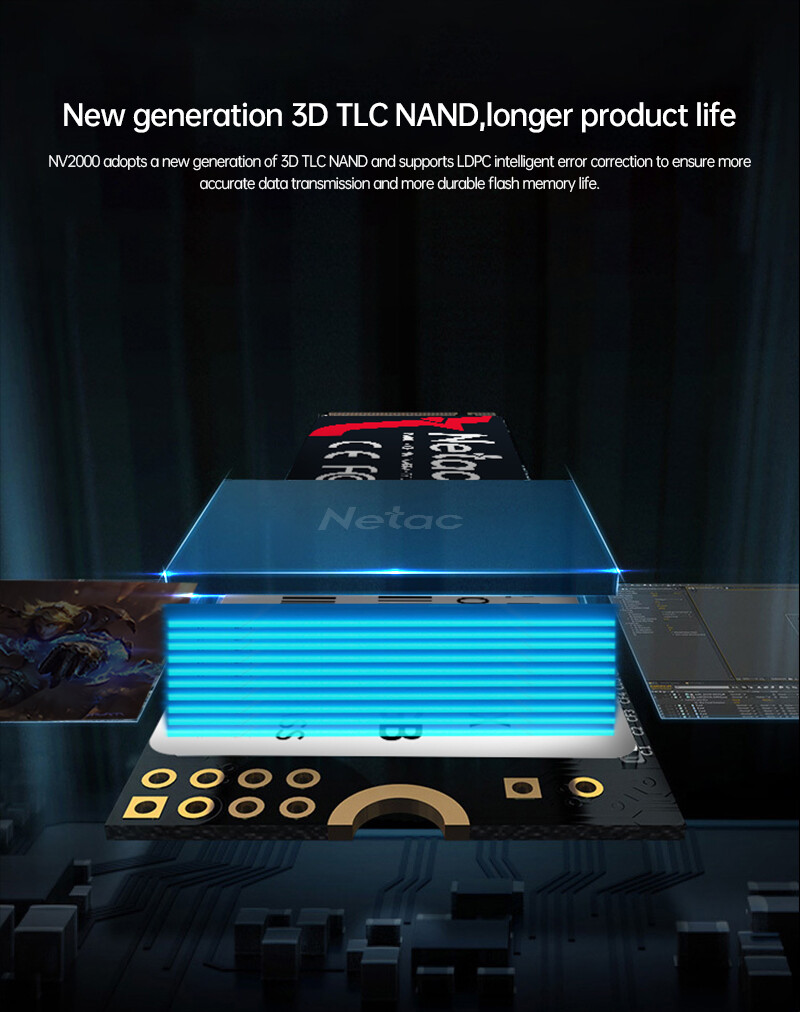 Netac 1TB 512GB 256GB M.2 2280 Internal Solid State Drive PCIe