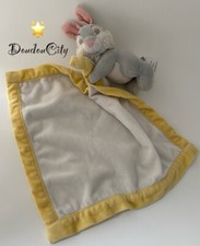 4181🌟Doudou Plat Mouchoir Lapin Pan pan Panpan Gris Beige Jaune Disney Store