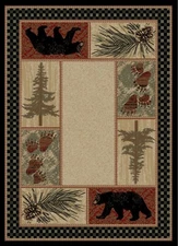 Mayberry Area Rugs 5 by 7 American Destination Cades Cove Multi