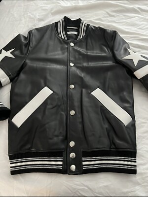 Givenchy Signature Leather Star College Jacket Black size 46 used