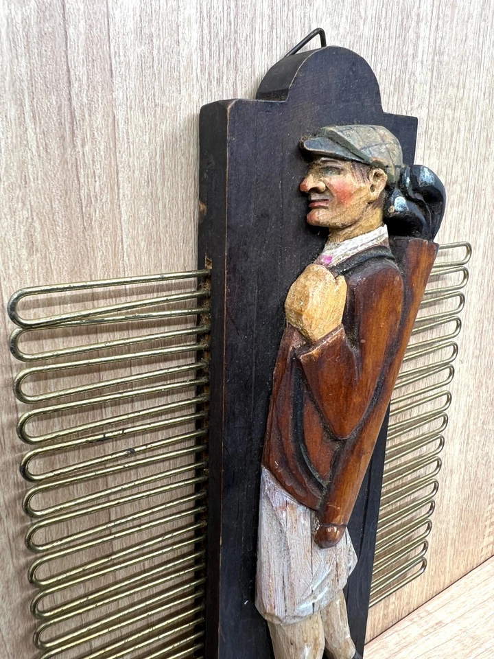 Suporte de gravata vintage golfe 30 gravata década de 1930 tema golfista arte de parede - Imagem 4 de 4