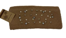 Tan Super Soft Stretch Winter Warm Fuzzy Lined Ear Warmer Headband