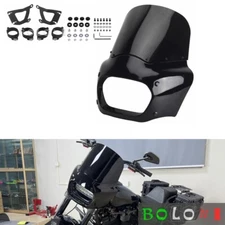 Front Headlight Fairing + Windshield Kit For Harley Fat Bob FXFB FXFBS 2018-2024