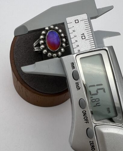Anello Vintage Southwestern Dragons Breath Argento Sterling Misura 7 - Foto 8 di 8