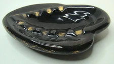 Vintage Made in USA Art Decor Retro Ceramic Ashtray Brown Oblong 8"X6"