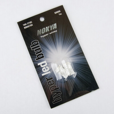 (2PC) Nokya High Powered 6000K White LED 168 194 wedge LED Bulbs
