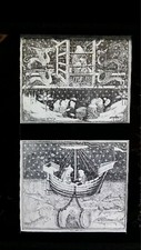 1900'S ANTIQUE GLASS LANTERN SLIDE - SUBMARINE - FORERUNNERS