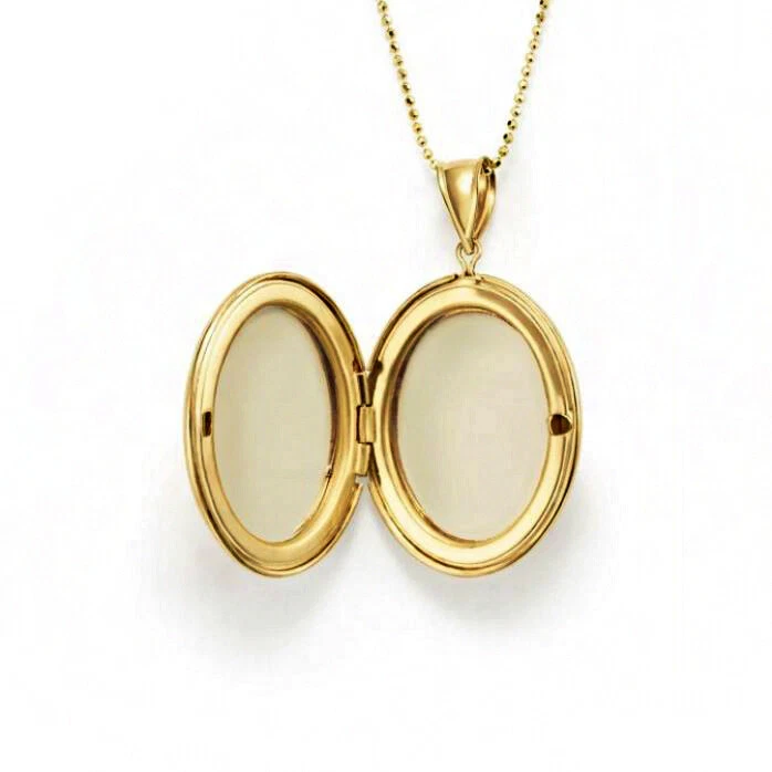 18 Kt Hallmark Real Solid Yellow Gold Open Locket Custom Photo