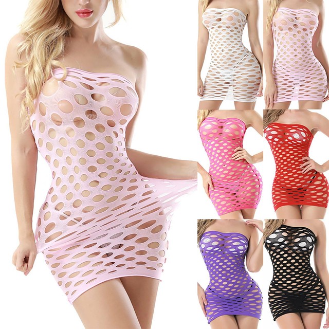 fishnet babydoll dress