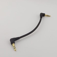 Right Angle 3.5mm Stereo Male to 1/8 Male Auxiliary Audio AUX Adapter Cable 10cm