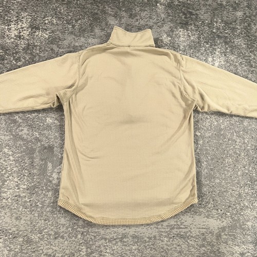 VTG US Military Sweater Mens Medium M Beige 1/4 Zip Waffle Knit Lightweight Y2K - Picture 5 of 12