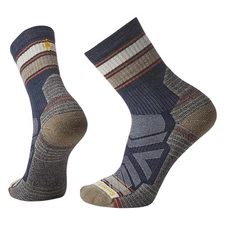 SmartWool Hike Light Cushion Stripe Mid Crew Unisex Socks Mens Medium -Deep Navy
