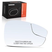 Right Passenger Side Heated Mirror Glass with Backing Plate - Compatible with