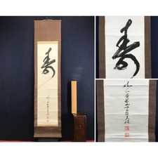Autentica calligrafia Kakejiku di Daiko Furukawa, 192 cm, arte religiosa