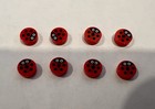 Lego Lot Of 8 LEGO Lady Bugs 1x1 Round Flat Tile Lady Bug Printed Red Print New