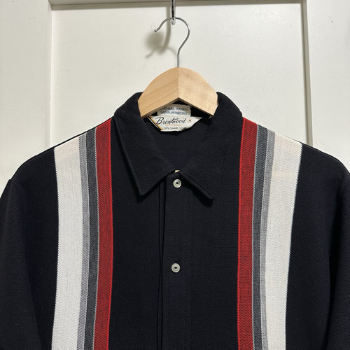 Vintage 50s Brentwood Sportswear Rockabilly Bowling Shirt Red Black USA Size S/M - Bild 2 von 12