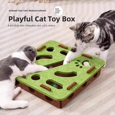 Cat Scratch Puzzle Enrichment Box Cat Nail File Enrichment Box Maze Scratcher