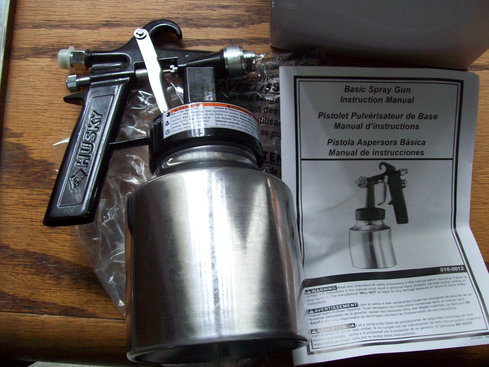 HUSKY Basic Low Pressure Air Spray Paint Gun Sprayer 010-0012 NEW