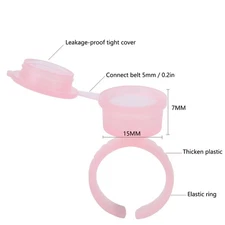 100pcs Tattoo Ink Rings Cups Pigment Holder Eyebrow Eyelash Extension