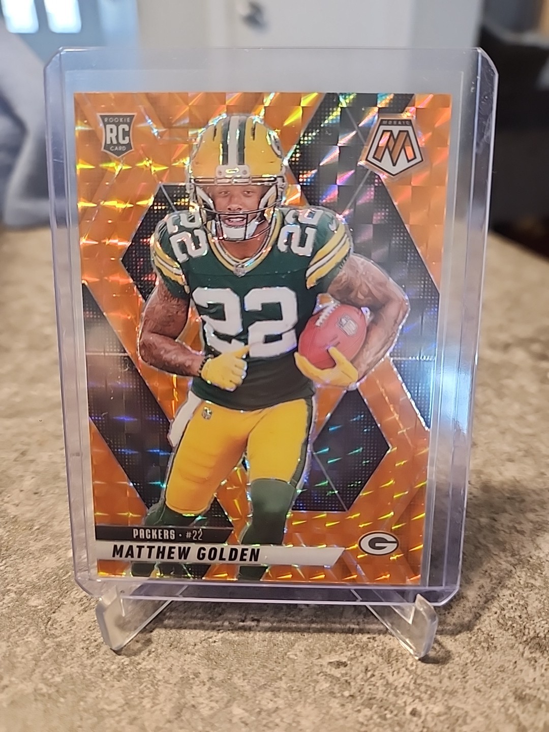 MATTHEW GOLDEN ROOKIE 2025 Panini Mosaic #323 RC - ORANGE PRIZM 64/199 - Packers