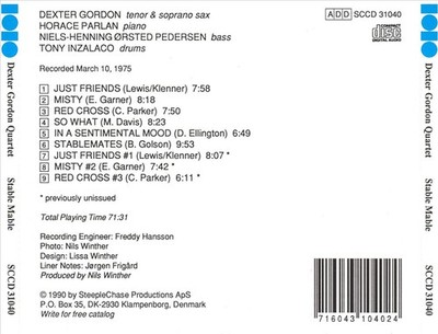 DEXTER GORDON - STABLE MABLE NEW CD