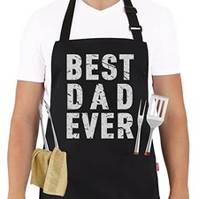 Funny BBQ Aprons for Men - Men  s Chef Cooking Grilling Apron - Best Dad Black6