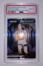 2024 Panini Prizm DP's New Recruits Caitlin Clark #14 Silver Prizm (RC) PSA 10