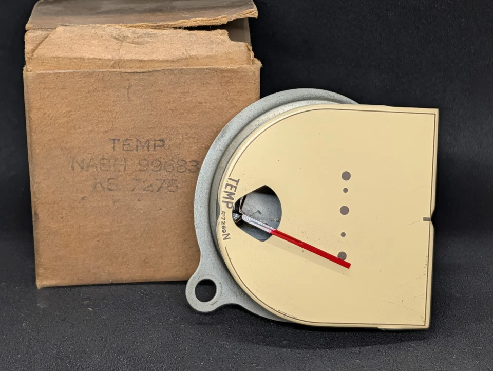 NOS 1939 NASH LAFAYETTE AMBASSADOR WATER TEMPERATURE INDICATOR DASH GAUGE 99683 - Image 2 of 4