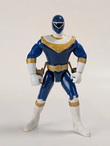 1996 Bandai Power Rangers Zeo Blue Ranger Action Figure Vintage #4