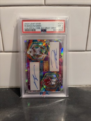 2023 Leaf Vivid Colorful Combos Jahmyr Gibbs, Bijan Robinson