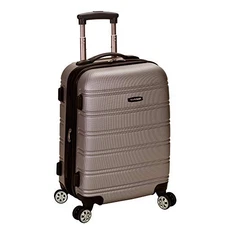ROCKLAND MELBOURNE HARDSIDE EXPANDABLE SPINNER WHEEL LUGGAGE 20-INCH - SILVER